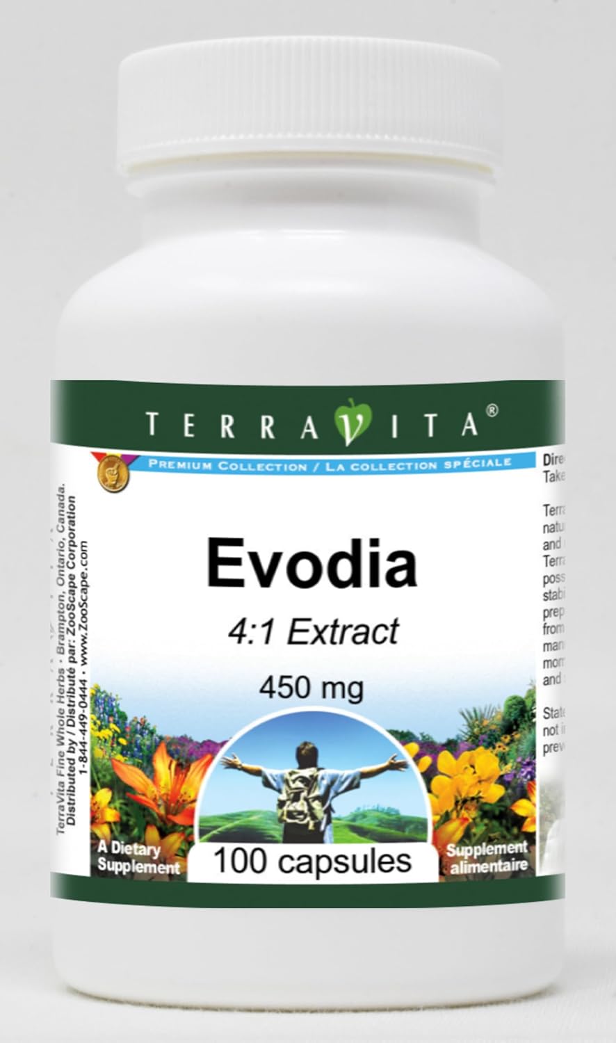 Evodia 4:1 - 450 mg, 100 Cápsulas - Terravita