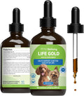 Pet Wellbeing Life Gold para Perros - Apoyo a la Desintoxicación y Salud Inmunológica con Astrágalo y Acedera - Fórmula Líquida de 118 ml