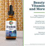 KAL Ultra Biotin 10000mcg DropIns - Gotas de Biotina L