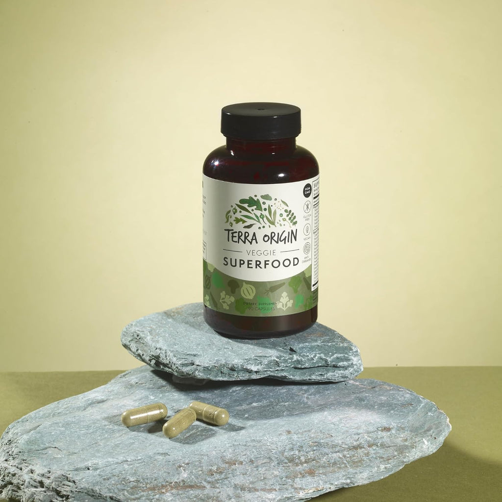 TERRA ORIGIN Veggie Superfood Supplement - 90 Cápsulas Vegetales