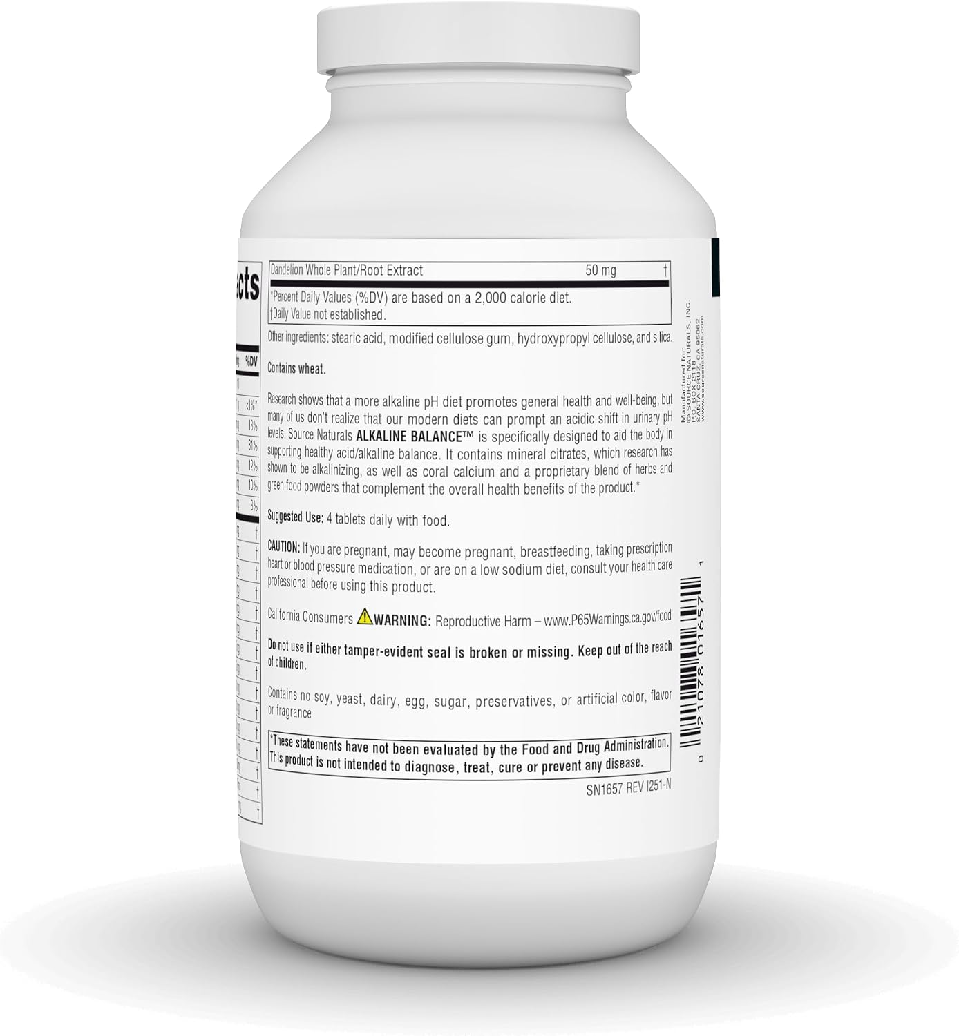 Source Naturals Alkaline Balance – 240 Comprimidos para el Equilibrio del pH