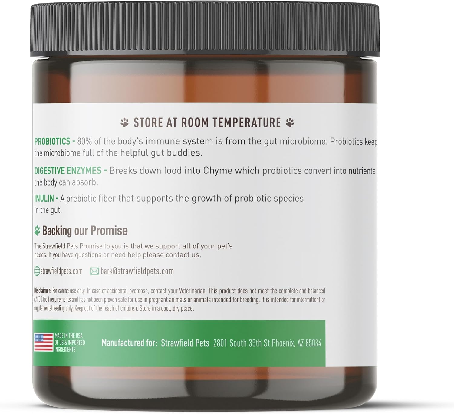 Pre + Probiotic Powder for Dogs with Digestive Enzymes - Sabor a Hígado de Ternera Natural - 120 Dosis