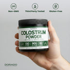 Polvo de Calostro Bovino Puro 90g - Estandarizado al 20% IgG - Sin Sabor, Sin Rellenos, No GMO