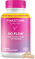 Pink Stork No Flow - Suplemento para reducir la producción de leche materna, 60 cápsulas