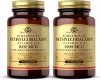 Solgar Metilcobalamina (Vitamina B12) 1000 mcg - 60 Nuggets Sublinguales, Pack de 2 - Apoya el Metabolismo Energético - Vegano, Sin Gluten, Sin Lácteos
