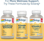 SOLARAY Mega Vitamina B-Estrés, complejo B de liberación prolongada con 1000 mg de vitamina C, 120 cápsulas veganas