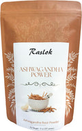 Raslok Ashwagandha en Polvo - Raíz de Grado A - No GMO, Vegano y Crudo de India (227 g)