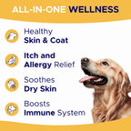 GOODGROWLIES Omega 3 Aceite de Pescado para Perros (180 Snacks Masticables)