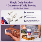 Moonstone Stone Stopper Cápsulas - Suplemento para la Prevención de Cálculos Renales con Citrato Alcalino, 360 Cápsulas (90 Días)