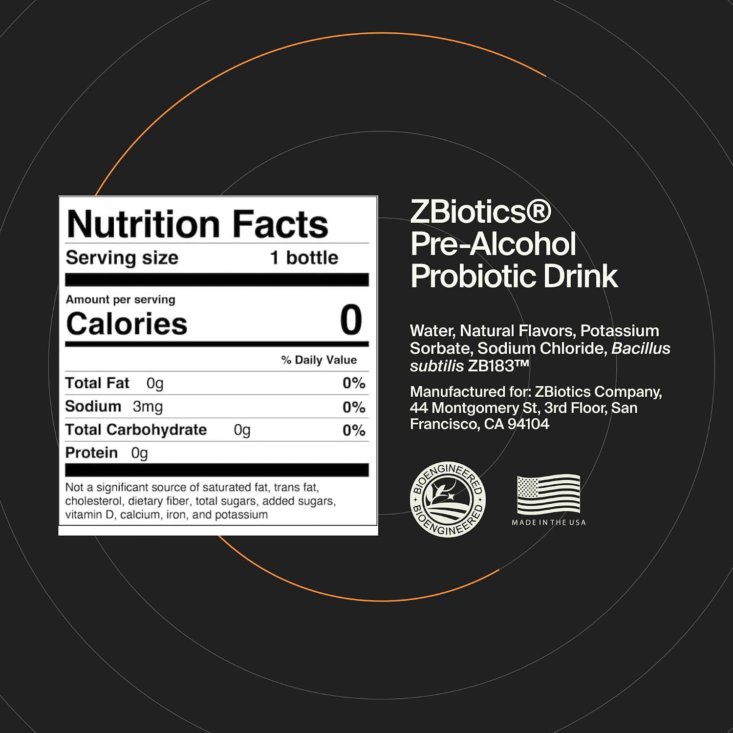 ZBiotics Probiótico Pre-Alcohol (6 botellas de 0.5 fl oz)
