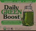 Daily Green Boost 237 ml (8 oz) - Orgánico, Crudo, Vegano, Sin Gluten