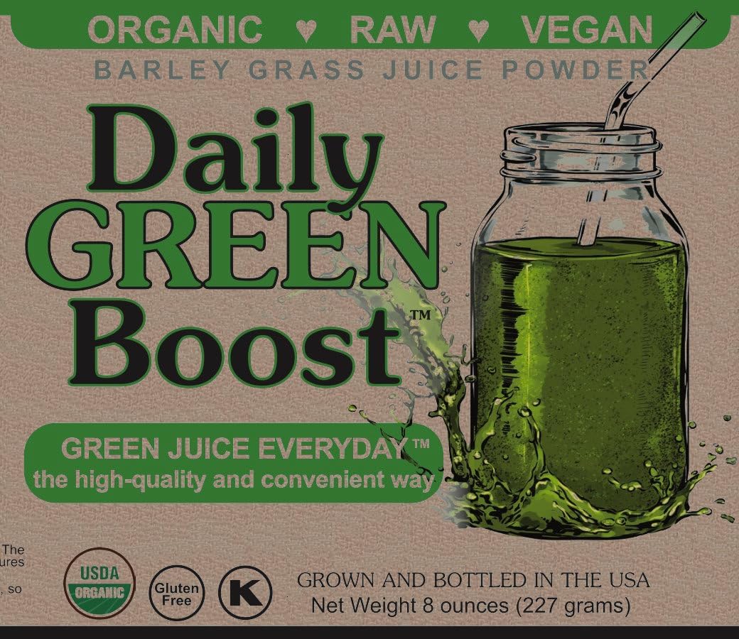 Daily Green Boost 237 ml (8 oz) - Orgánico, Crudo, Vegano, Sin Gluten