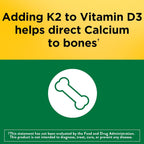 Nature Made Vitamina D3 + K2, 5000 UI (125 mcg), 30 Cápsulas Blandas