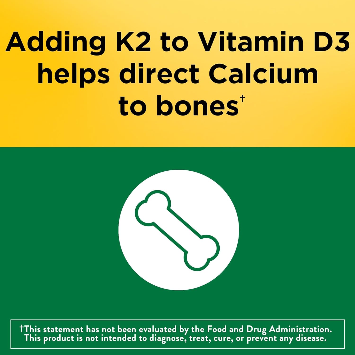 Nature Made Vitamina D3 + K2, 5000 UI (125 mcg), 30 Cápsulas Blandas