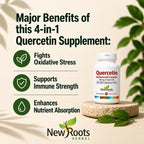 NEW ROOTS HERBAL Quercetin con Bromelina y Rutina - 90 Cápsulas Veganas