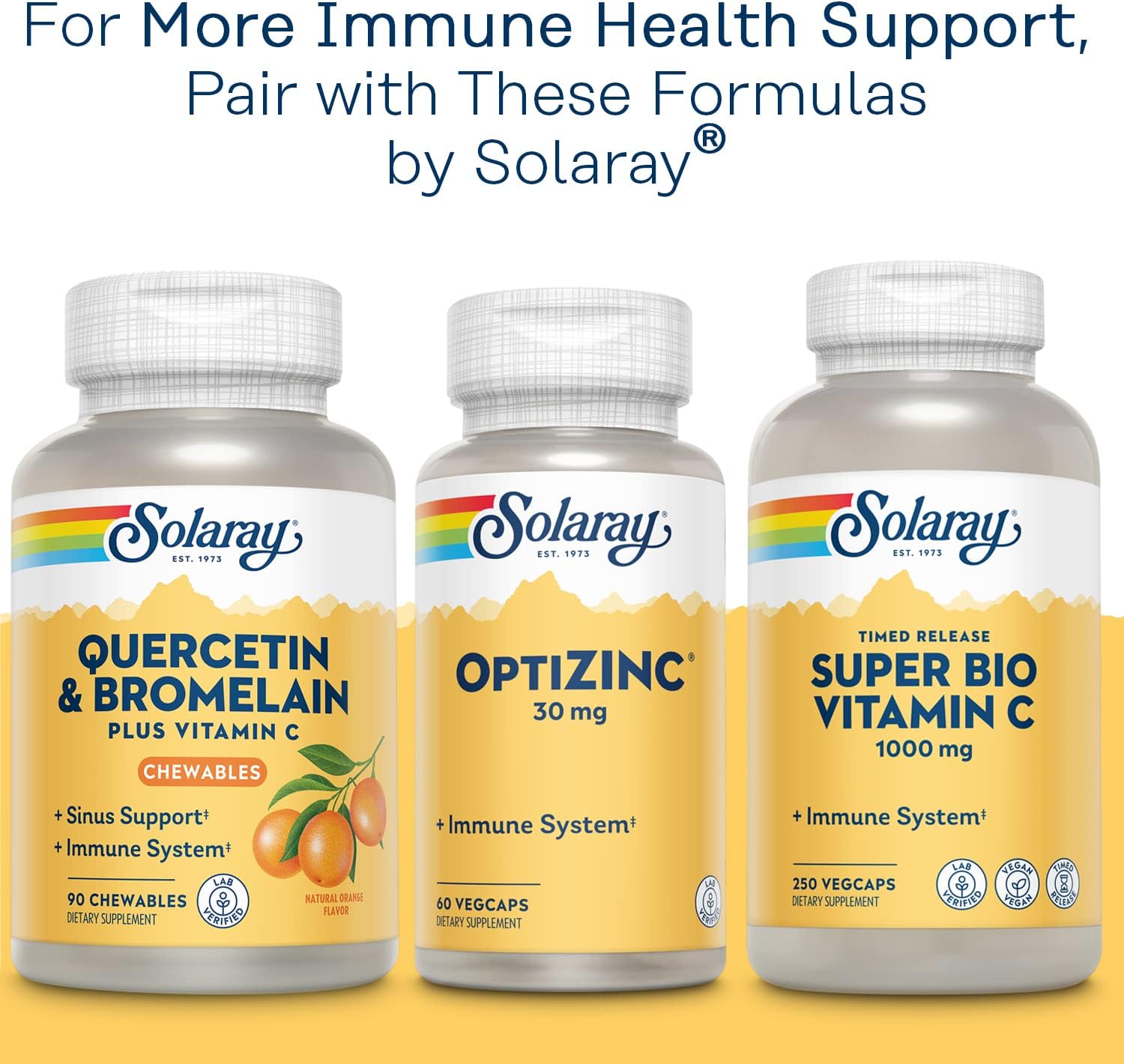 SOLARAY EMIQ Quercetina Activada - Apoyo Respiratorio e Inmunitario - 30 Cápsulas Veganas