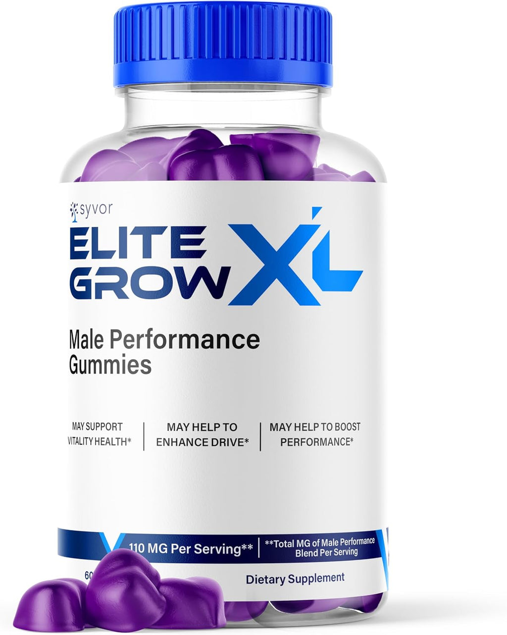 Elite Grow XL Gummies - Complemento Alimenticio en Gominolas, Fórmula Avanzada, 60 Gominolas