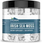 Earthborn Elements Irish Sea Moss 200 Cápsulas, Puro y Sin Diluir, Sin Aditivos