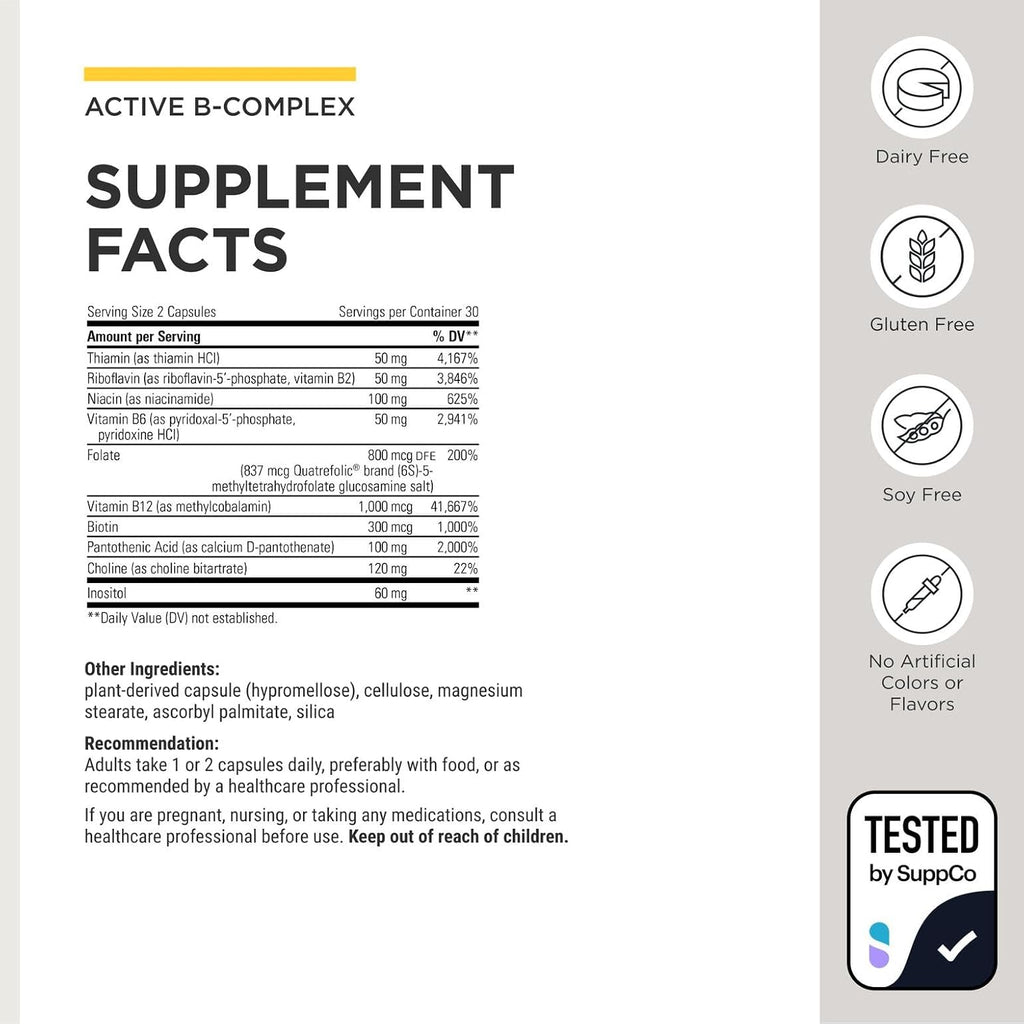 Integrative Therapeutics Active B-Complex – 60 Cápsulas