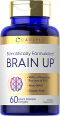 Carlyle Suplemento Cerebral | 60 Cápsulas Blandas | Nootrópico con Lion's Mane, Bacopa y L-Theanina | Sin OGM, Sin Gluten