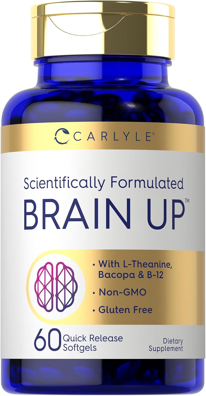 Carlyle Suplemento Cerebral | 60 Cápsulas Blandas | Nootrópico con Lion's Mane, Bacopa y L-Theanina | Sin OGM, Sin Gluten