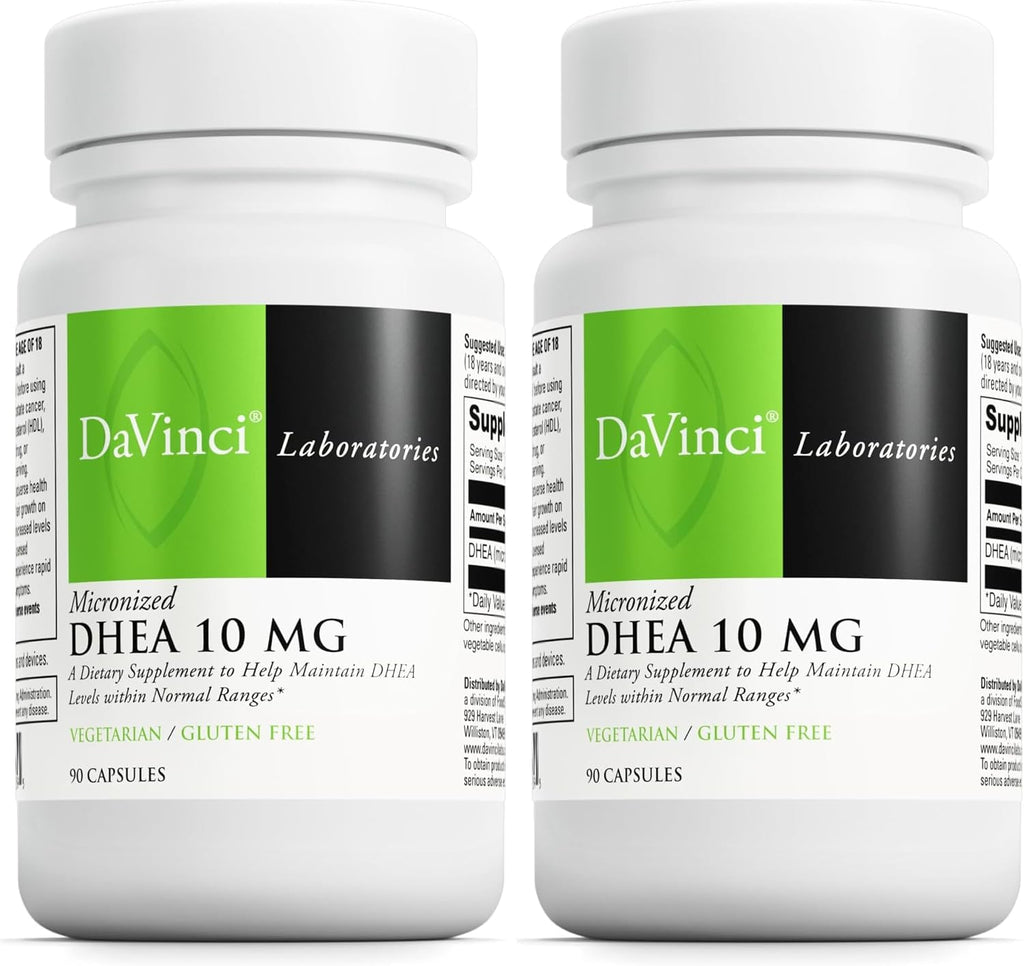 DAVINCI Labs DHEA Micronized 10 mg – 90 Vegetarian Capsules