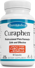 EuroMedica Curaphen - 60 Cápsulas - Professional Formula with Curcumin and Boswellia, DLPA & Nattokinase