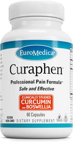 EuroMedica Curaphen - 60 Cápsulas - Professional Formula with Curcumin and Boswellia, DLPA & Nattokinase