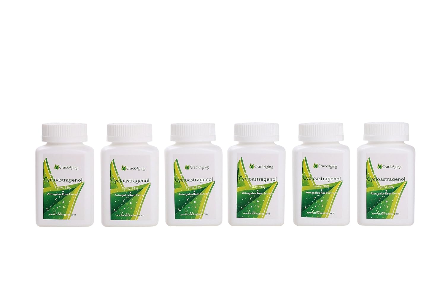 Crackaging Super-Absorption Cycloastragenol 98% 25mg 180 Cápsulas (6 Botellas)
