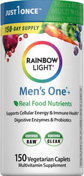 Rainbow Light Men's One+ Multivitamin | 150 Tablets | Cellular Energy & Immunity | with Vitamins C, D & Zinc