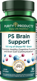 Purity Products PS Brain Support - 100 mg de Fosfatidilserina Sharp-PS Green - 30 Cápsulas Blandas