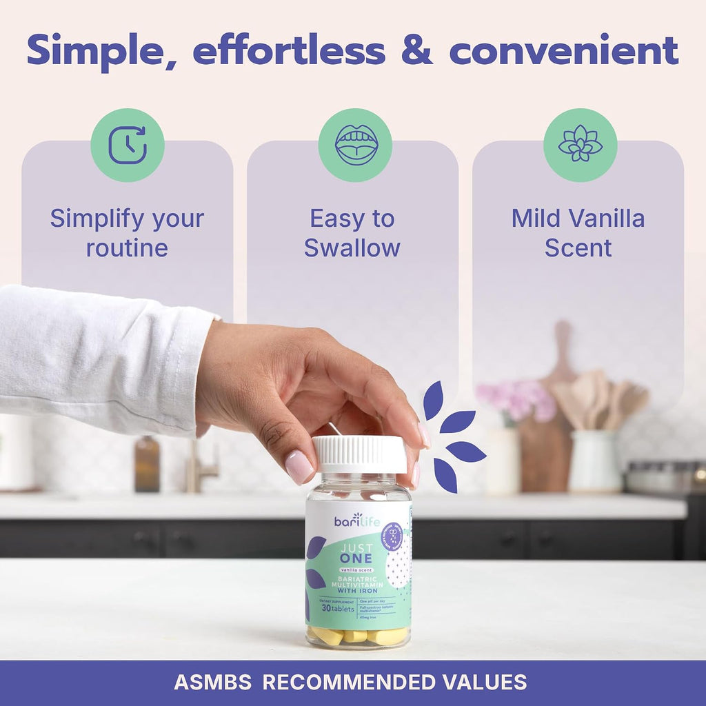Just One - Multivitamínico Bariátrico Diario con Hierro, 90 Comprimidos