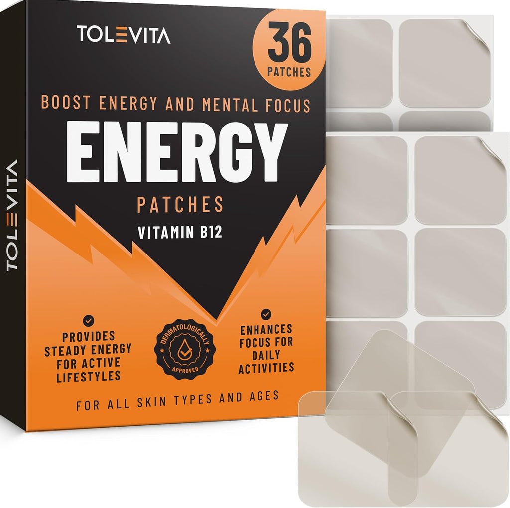 TOLEVITA Parches de Energía con Vitamina B12 - 36 Unidades