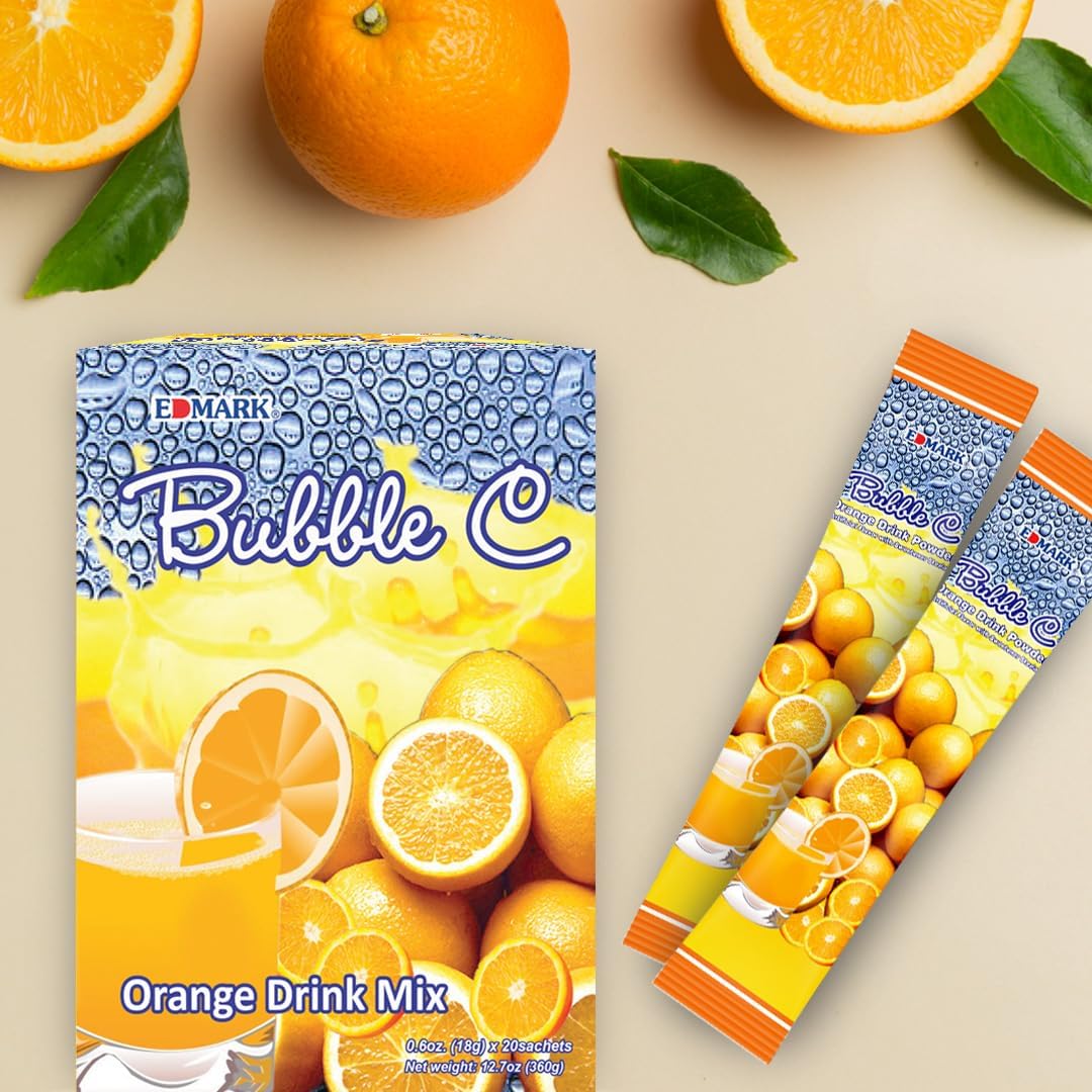 EDMARK Bubble C Bebida Instantánea de Naranja con Vitamina C y Zinc (1000 mg)