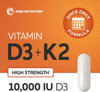 Vitamina D3 K2 10000 UI + 200 mcg MK-7 – 60 Cápsulas (2 Meses)