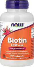 Now Foods Biotina 5 mg, 120 cápsulas vegetales