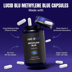 Lucid Blu Cápsulas de Azul de Metileno 10mg con Vitamina C - 99,99% Pureza USP