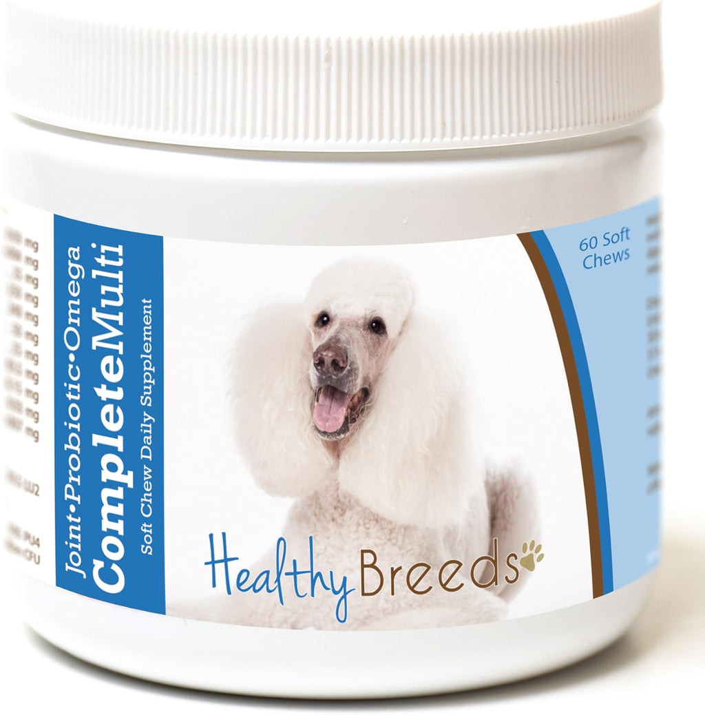 Healthy Breeds Poodle Multivitamínico Todo en Uno 60 Comprimidos Masticables