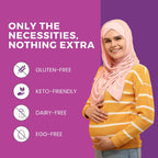 Zaytun Vitamins Vitaminas Prenatales Halal + DHA, Ácido Fólico, Hierro, Jengibre, 60 Cápsulas Blandas