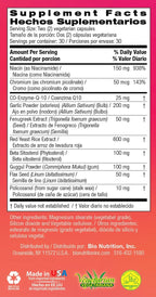 Bio Nutrition Bienestar del Colesterol 60 Cápsulas Vegetarianas
