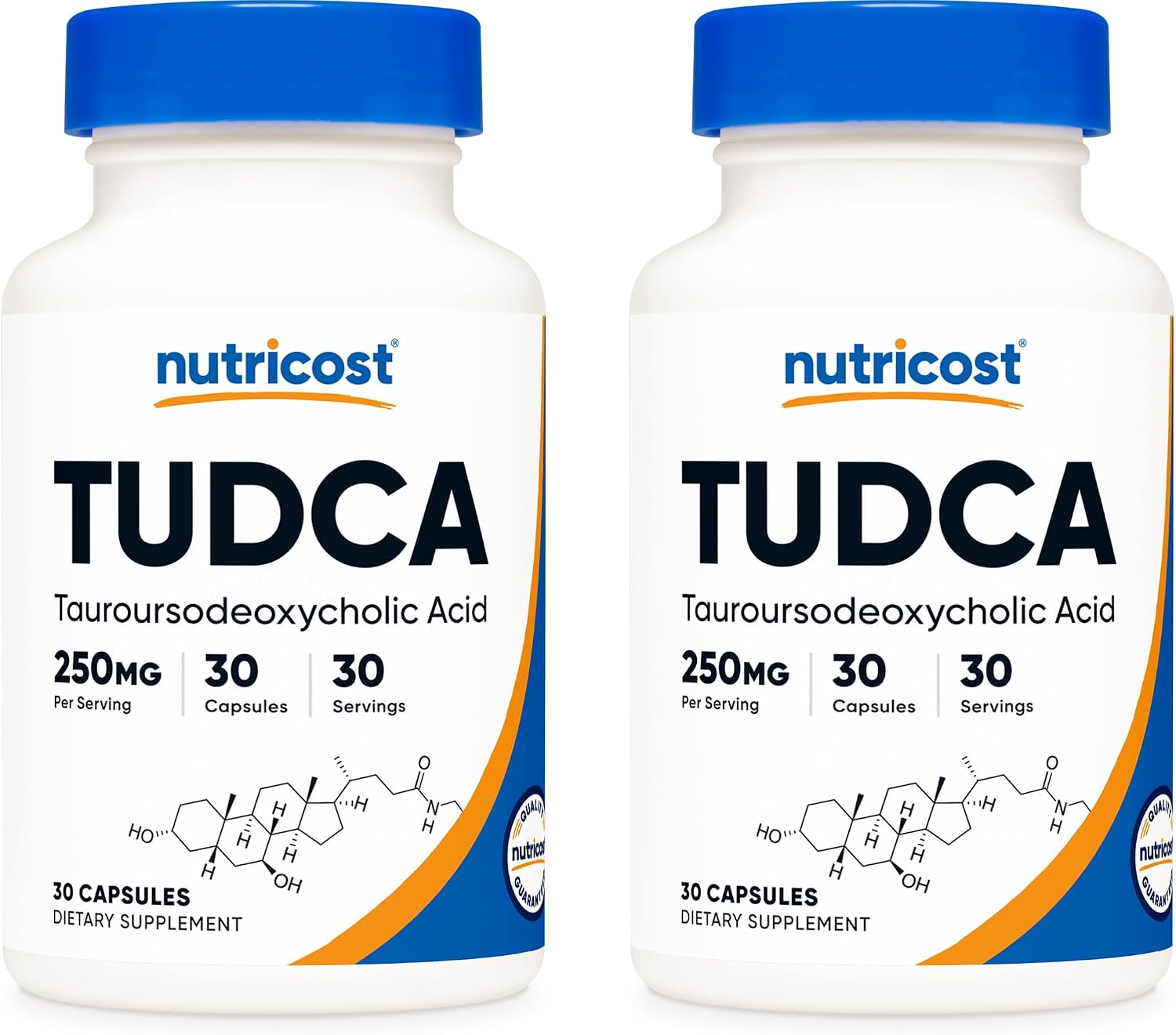 Nutricost TUDCA 250mg, 60 Cápsulas (2 Frascos)