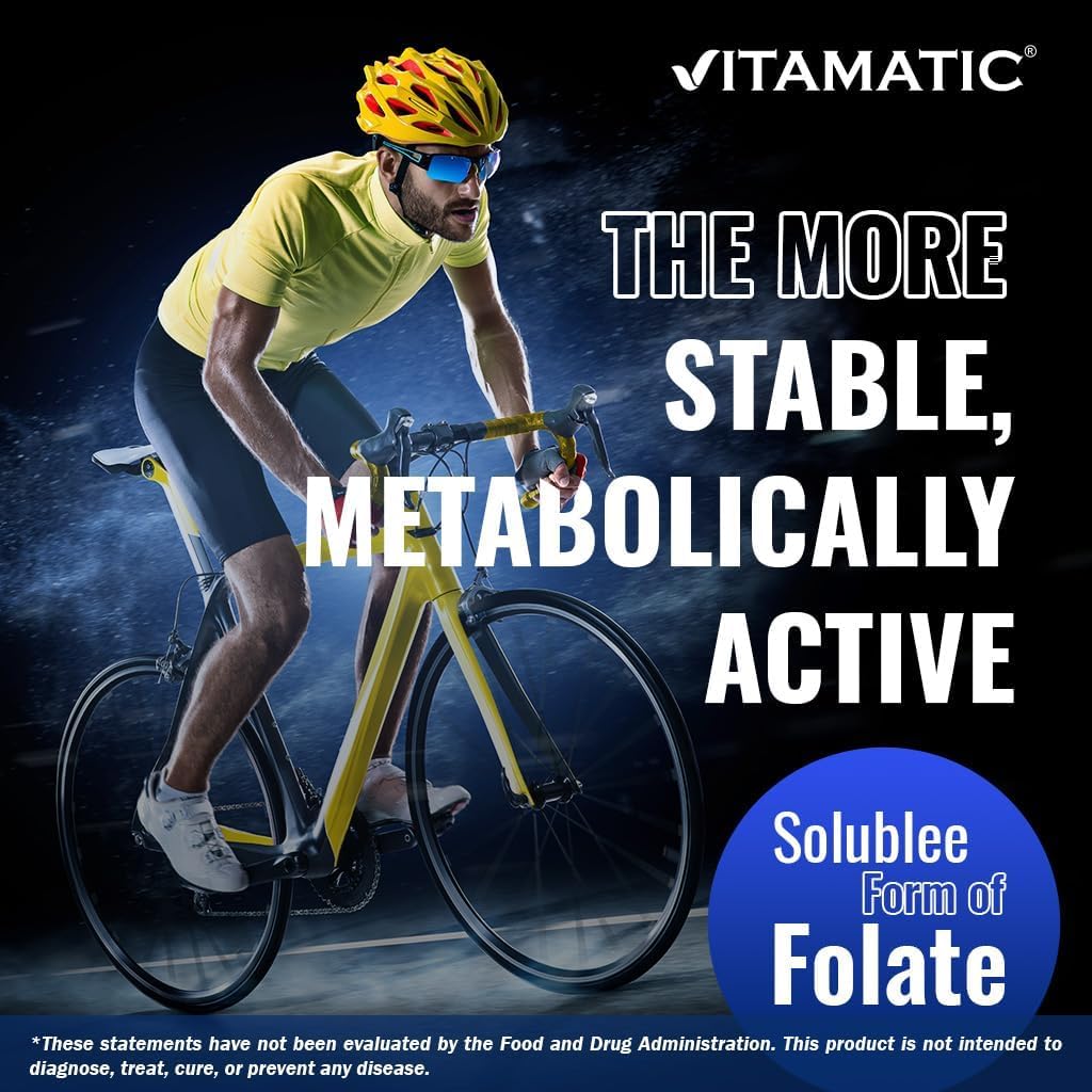 Vitamatic Metilfolato 15 mg – 120 Cápsulas Vegetales – Alta Potencia Optimizada y Activada