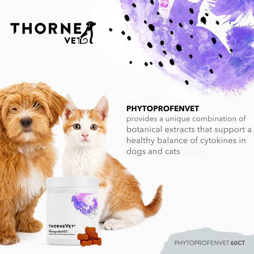 ThorneVET PhytoprofenVET – Suplemento de apoyo inflamatorio para perros y gatos, 60 chews blandos