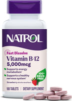 Natrol Vitamin B12 5000 mcg Fast Dissolve Tablets, 100 Count