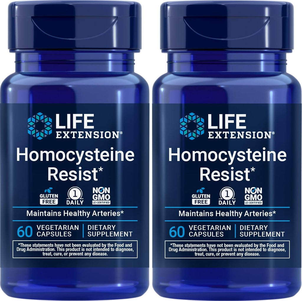 Life Extension Homocysteine Resist, 120 Cápsulas Vegetarianas (Pack de 2)
