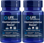 Life Extension Homocysteine Resist, 120 Cápsulas Vegetarianas (Pack de 2)