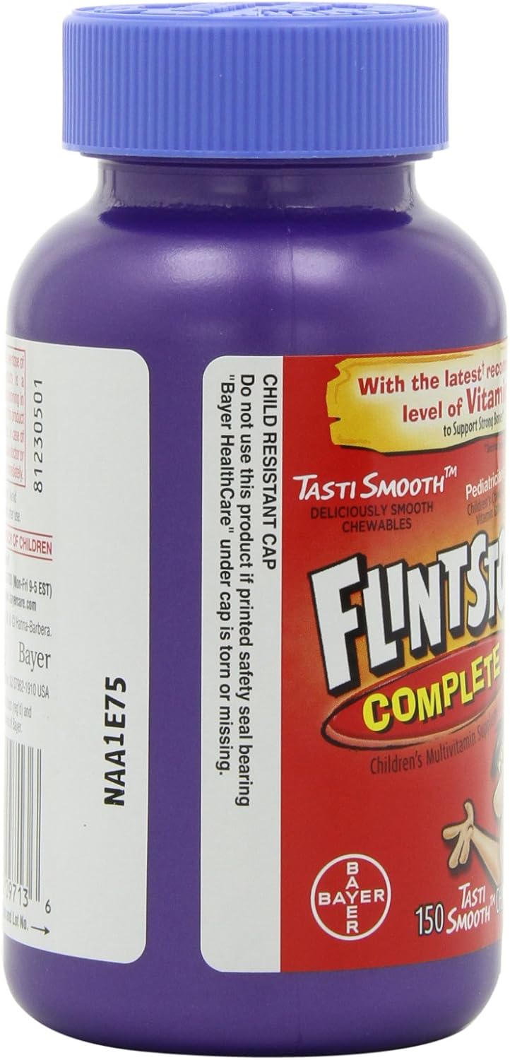 Flintstones Multivitaminas Masticables para Niños con Hierro, Calcio, Vitaminas C y D, 300 Comprimidos (Paquete de 2 x 150)