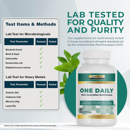 Nature's Lab Gold One Daily Multivitamin – – Función cognitiva: El zinc contribuye a la función cognitiva normal. – Image 4