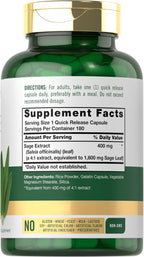 Carlyle Salvia 180 Cápsulas - Complemento Alimenticio de Alta Potencia