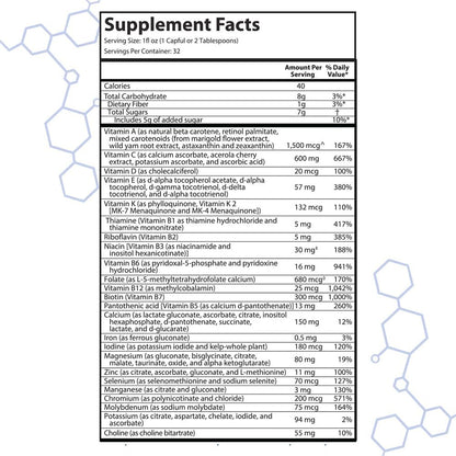 intraMAX Multivitamínico Líquido Orgánico, 32 oz (Peach Mango) – Image 4